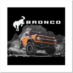 6th gen bronco 6g Black Diamond Cyber Orange Murica Posters and Art